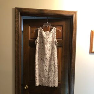 Lace overlay pale beige